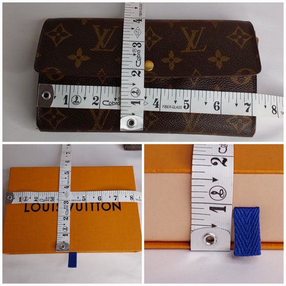 'LOUIS VUITTON' GIFT BOX SET 'PORTEFEUILLE SARAH' LONG LEATHER MONOGRAM WALLET - Picture 14 of 16